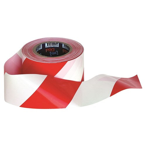 Barricade Tape - 100m X 75mm Red & White