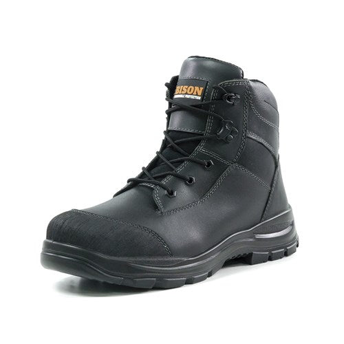 TOR ZIP SIDE LACE UP SAFETY BOOT BLACK – The Apparel Merch Co